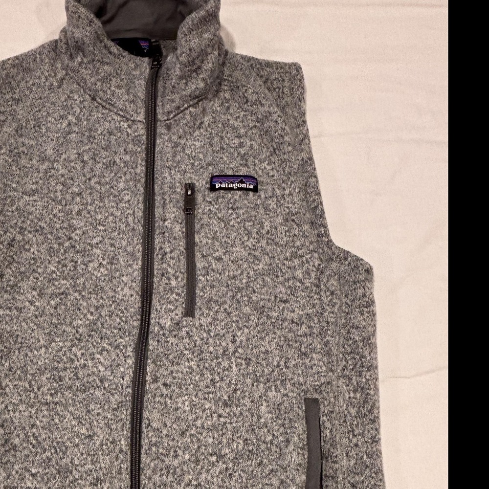 Patagonia Better Sweater Vest Womens Small Gray Fleece Full Zip Pockets Outdoor